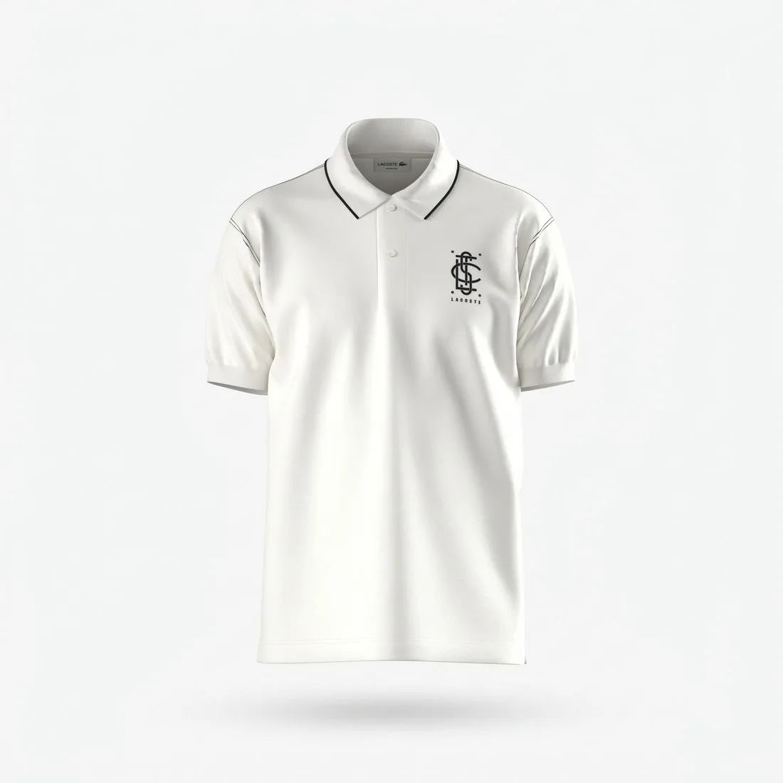 Lacoste Brasil lookbook: 1 sketch turned into front, detail, and back studio views in Milano AI